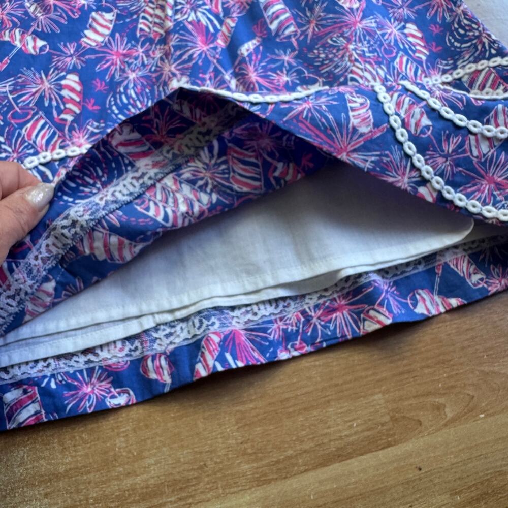 Lilly Pulitzer "Fire Cracker" skirt size 8 - Picture 4 of 9
